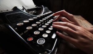 Old fashioned typewriter