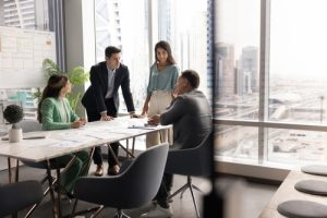 Business conference scene